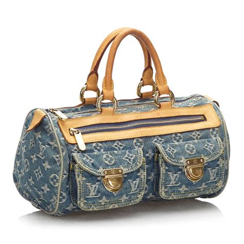 louis vuitton monogram denim neo speedy bag|2005 louis vuitton speedy denim.